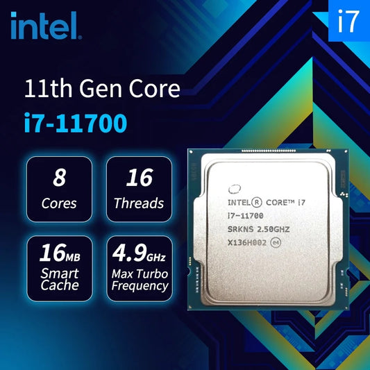 Intel Core I7-11700 – Core I7 11th Gen Rocket Lake 8-Core 2.5 GHz LGA 1200 65W Intel UHD Graphics 750 Desktop Processor